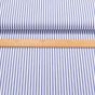 Pravý český bavlněný kanafas JIŘINA P0, 5 02352 proužek 0,5cm, riflově modrý, š.140cm (látka v metráži)