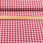 Bavlněný kanafas SOFI SRDÍČKO 1x1cm červený, š.140cm (látka v metráži)