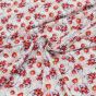 Bavlněný úplet dětský 6-30824, červené jahůdky na bílé, š.142cm (látka v metráži)
