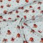 Bavlněný úplet dětský DIGITÁLNÍ TISK 6-00725, berušky na bílé, š.142cm (látka v metráži)