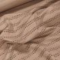 Bavlněný úplet UNI 2915 0948 MADEIRA, jednobarevný mocca / kávový, vyšívaný proužek, š.170cm (látka v metráži)