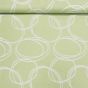 Dekorační závěs, krémové kruhy na zelené, šířka 140cm (látka v metráži)
