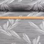 Dekorační závěs PALLAS 02, žakár, listy na šedé, šířka 150cm (látka v metráži)