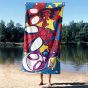 Dětská plážová osuška SPIDEY PŘIPRAVENI DO AKCE, modrá, froté, 70x140cm