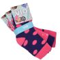 Ponožky dětské froté bavlněné 8501124, zimní, dívčí, růžová srdíčka, 3 páry (více velikostí)