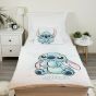 Dětské povlečení do postýlky LILO AND STITCH WHITE STAR BABY, bílé, bavlna hladká, 100x135cm + 40x60cm