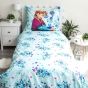 Dětské povlečení FROZEN LIGHT BLUE 02 (LEDOVÉ KRÁLOVSTVÍ) SVÍTÍCÍ EFEKT, světle modré, bavlna hladká, 140x200cm + 70x90cm 