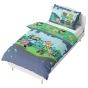 Dětské povlečení MINECRAFT VZHŮRU DO BOJE, šedo-zelené, bavlna hladká, 140x200cm + 70x90cm 