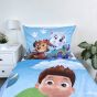 Dětské povlečení TLAPKOVÁ PATROLA (PAW PATROL PP451) modré, bavlna hladká, 140x200cm + 70x90cm 