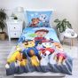 Dětské povlečení TLAPKOVÁ PATROLA (PAW PATROL PP451) modré, bavlna hladká, 140x200cm + 70x90cm 