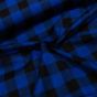 Flanel bavlněný K-01 modro-černá kostka, š.150cm (látka v metráži)
