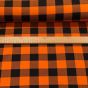 Flanel bavlněný K-06 oranžovo-černá kostka, š.150cm (látka v metráži)