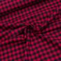 Flanel směsový tkaný / oboustranný, červeno-černá kostička, š.150cm (látka v metráži)
