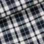 Flanel tkaný / barchet, oboustranný 12, modro-smetanové káro, š.150cm (látka v metráži)