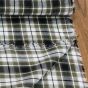 Flanel tkaný / barchet, oboustranný 15, khahi-bilé káro, š.150cm (látka v metráži)