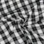 Flanel tkaný / barchet, oboustranný 38, černo-bílé káro, š.150cm (látka v metráži)