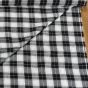Flanel tkaný / barchet, oboustranný 38, černo-bílé káro, š.150cm (látka v metráži)