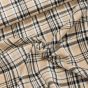 Flanel tkaný / barchet, oboustranný 8, béžovo-černé káro, š.150cm (látka v metráži)