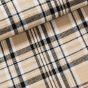 Flanel tkaný / barchet, oboustranný 8, béžovo-černé káro, š.150cm (látka v metráži)