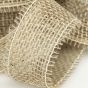 Jutový dekorační pásek, gramáž 211 g/m2, PŘÍRODNÍ REŽNÝ, šířka 4cm (látka v metráži)