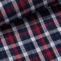 Košilovina / fáčovina 3953-001 double, dvojitá-gázovina, modro-vínová kostka oboustranná, š.130cm (látka v metráži)