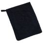 Koupelnová mycí žínka 23/48, bavlněné froté, jednobarevná černá, 17x25cm