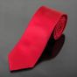Kravata pánská AMJ, šikmý proužkovaný vzor KU0028, sytě červená