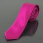 Kravata pánská AMJ úzká jednobarevná KI0022, fuchsiová