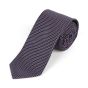 Kravata pánská AMJ vzorovaná KU1901, černo-fialková