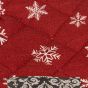 Kuchyňská chňapka vánoční QK-205B, tmavě červená vločka, 28x18cm