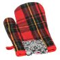 Kuchyňská chňapka vánoční QK-205A, červeno-zelené káro, 28x18cm