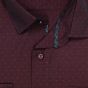 Pánská košile AMJ bavlněná, vínová hrubě tečkovaná, VDR1389, dlouhý rukáv (regular + slim-fit)