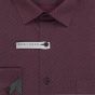 Pánská košile AMJ bavlněná, tmavě vínová vzorovaná, VDBR1342, dlouhý rukáv (regular + prodloužená délka)