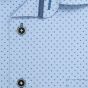 Pánská košile AMJ bavlněná, světle modrá s tečkovanými pětiúhelníky VDBR1393, dlouhý rukáv (regular + slim-fit)