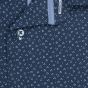 Pánská košile AMJ bavlněná, tmavě modrá s tečkovanými trojúhelníky, VKBR1440, krátký rukáv, (regular + slim fit)