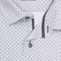 Pánská košile AMJ bavlněná, světle šedá s puntíky / tečkami, VKBR1444, krátký rukáv, (regular + slim fit)