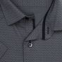 Pánská košile AMJ bavlněná, tmavě šedá s tečkami, VKBR1446, krátký rukáv, (regular + slim fit)