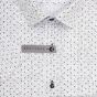 Pánská košile AMJ bavlněná, bílá, černě kropenatá, VKBR1447, krátký rukáv, (regular + slim fit)