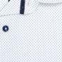 Pánská košile AMJ bavlněná, bílá s drobnými puntíky VKBR1229, krátký rukáv, (regular + slim fit)