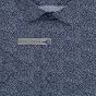 Pánská košile AMJ bavlněná, tmavě modrá s drobnými bílými ornamenty VKBR1196, krátký rukáv (regular + slim fit)