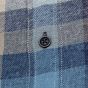 Pánská košile GREED flanelová, modro-béžová károvaná SDF384, dlouhý rukáv, regular fit
