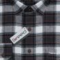Pánská košile GREED flanelová, šedá károvaná SDF388, dlouhý rukáv, regular fit