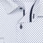 Pánská košile Lui Bentini FUNCTIONAL z lyocellu (na léto), bílá s tmavě modrými kolečky s tečkami LDF238, dlouhý rukáv, (regular + slim fit)