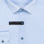Pánská košile Lui Bentini FUNCTIONAL z lyocellu (na léto), světle modrá, čárkované kostky LDF236, dlouhý rukáv, (regular + slim fit)