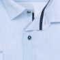 Pánská košile Lui Bentini FUNCTIONAL z lyocellu (na léto), světle modrá, čárkované kostky LDF236, dlouhý rukáv, (regular + slim fit)