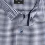 Pánská košile AMJ, modro-bílé drobné káro VDR1263, dlouhý rukáv (regular + slim-fit)