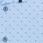 Pánská košile AMJ bavlněná, světle modrá s tečkami a čárkami, VKBR1372, krátký rukáv, (regular + slim fit)