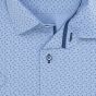 Pánská košile AMJ bavlněná, světle modrá puntíkovaná VKBR1285 krátký rukáv, (regular + slim fit)