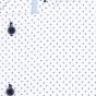 Pánská košile AMJ bavlněná, bílá puntíkovaná VKBR1288 krátký rukáv, (regular + slim fit)