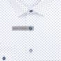 Pánská košile AMJ z lyocellu, bílá vzorovaná, VDE1345, dlouhý rukáv (regular + slim-fit)